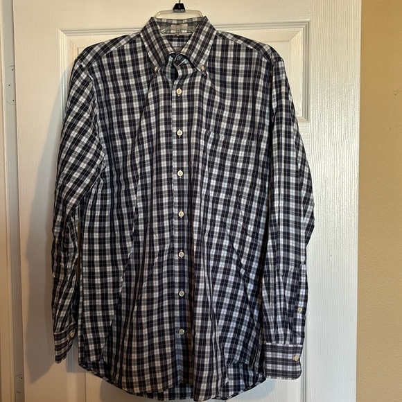 Peter Millar men’s blue long sleeve button down shirt size medium - Picture 1 of 8